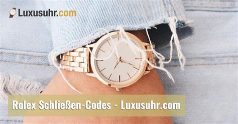 rolex schließen code